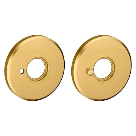 Baldwin Privacy Rosettes Lifetime Satin Brass R016.044.PV